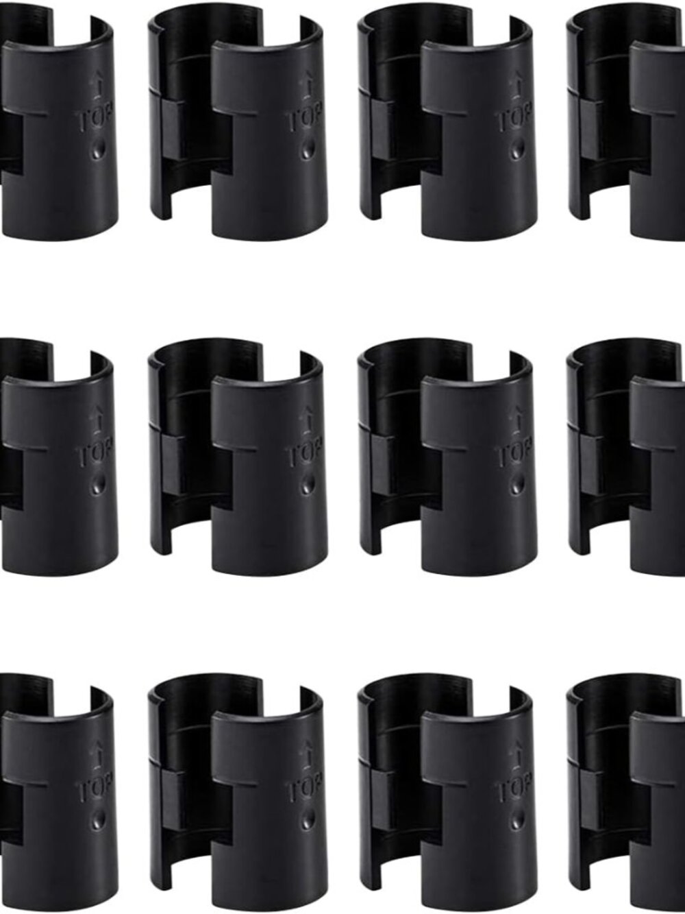 24Pcs Wire Metal Shelving Clips for 1" Post, 12 Pairs Plastic Replacements
